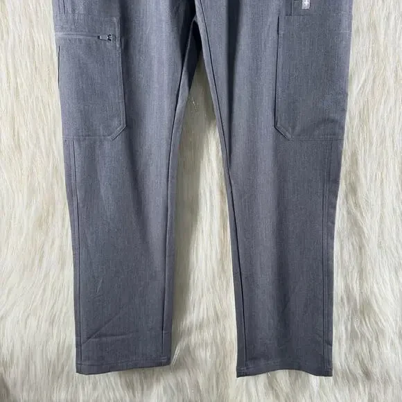 NEW Fig Mens Cairo Cargo Pants Gray Graphite Medical Scrubs Straight Leg Med